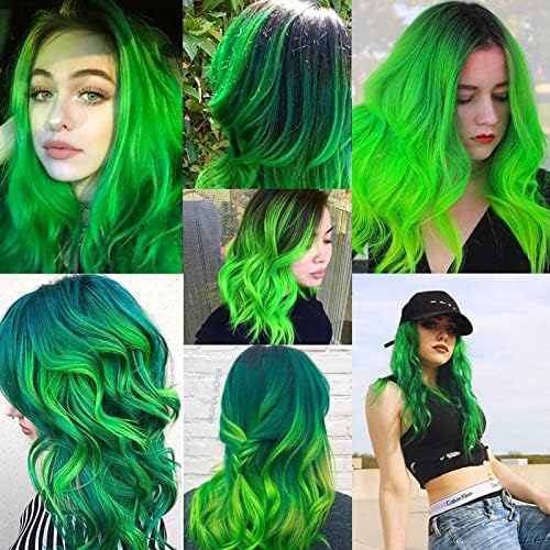 12 Pcs Green Hair Extensions Clip in Accessories for Women Kid Girl Gifts - Image 6