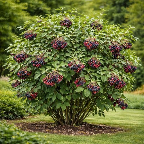 Live Nannyberry Viburnum Plants (Viburnum lentago) – Hardy Native Berry Shrubs – Wildlife Friendly Landscape Plant – Edible Fruit & Pollinator Friendly – Outdoor Garden Shrub (1 Plant) by CZGrain