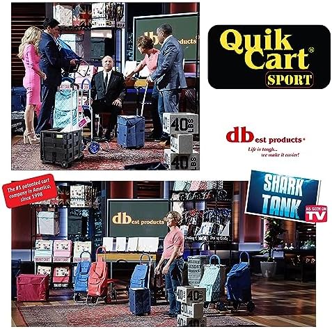 dbest Products Quik Cart Sport Collapsible Rolling Crate on Wheels - Black - Image 5