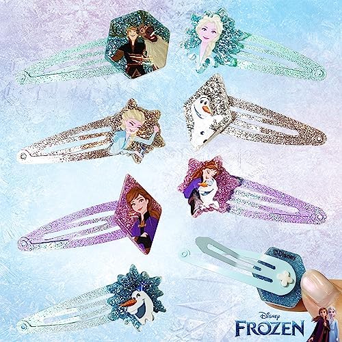 Disney Frozen Kids Hair Clips for Girls Snap Clips 8 Pack Multi Color Ages 3+ - Image 5