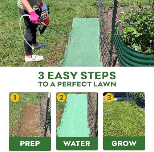 Petramax ReadyRoll Biodegradable Grass Seed Mat for Lawn (54 ft.) - All Year Green 3-in-1 Tall Fescue & Kentucky Grass Seed Rolls w/Mulch & Fertilizer - Lawn Repair Patch - Just Roll, Water, Grow - Image 4