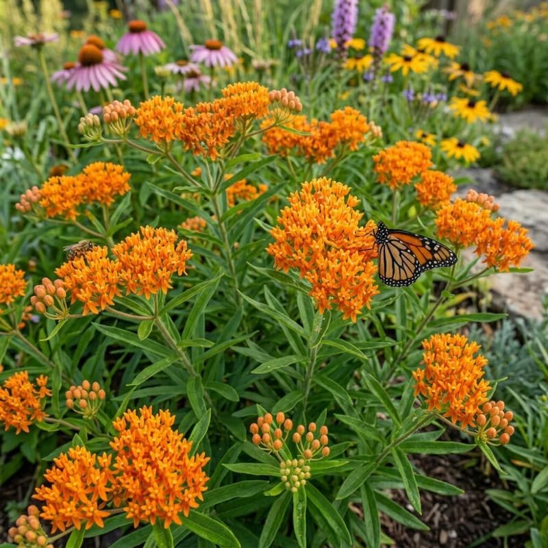 2 Live Milkweed Plant, Orange Tuberose Milkweed Live Plant, 4-6 Inch Tall, Flowering Milkweed Plant for Outdoor Gardens, Easy to Grow - Image 4
