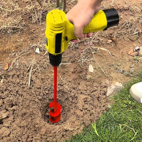 Auger Drill Bit for Planting 1.6"x16.5" Garden Spiral Drill Bit,Heavy-Duty Bulb Auger, Post Hole Digger for 3/8” Hex Driver Drill Solid Shaft - Image 6