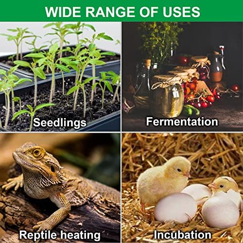 Seedling Heat Mat Hydroponic Plants Heating Pad, Seed Starting Greenhouse and Germination, Waterproof Durable Heating Pad for Indoor Home Gardening Seed Starter(10“x20.75”) - Image 7