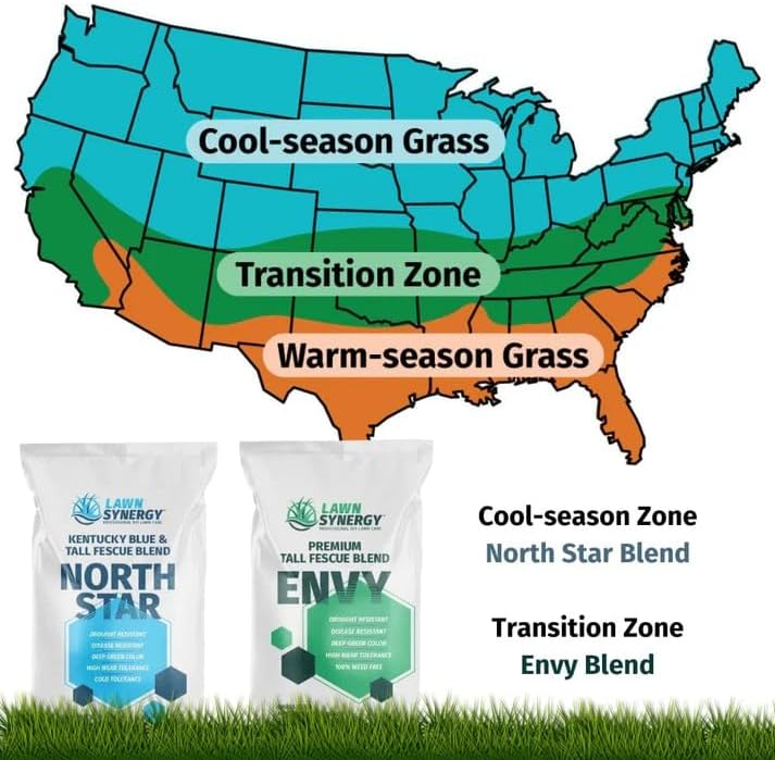 North Star Grass Seed (25 lbs.) | Premium Kentucky Bluegrass & Envy Tall Fescue Blend - Image 5