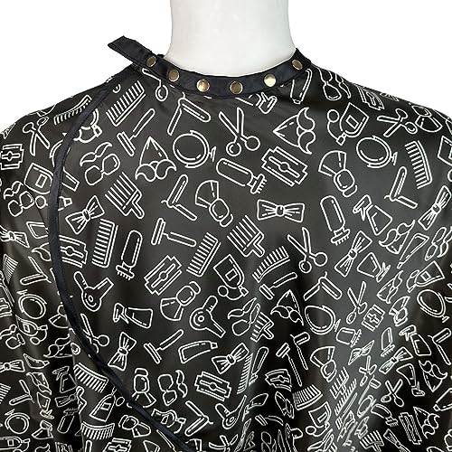 Pelocapa Barber Cape for Men Hair Salon Cape with Snaps Waterproof Professional Hairdresser Designer Cape Gown- 63”× 56” - Image 2