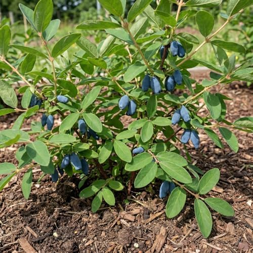Blue Haskap Honeyberry Plant, Cold Hardy Berry Bush, 6-8 Inch Tall - Image 5