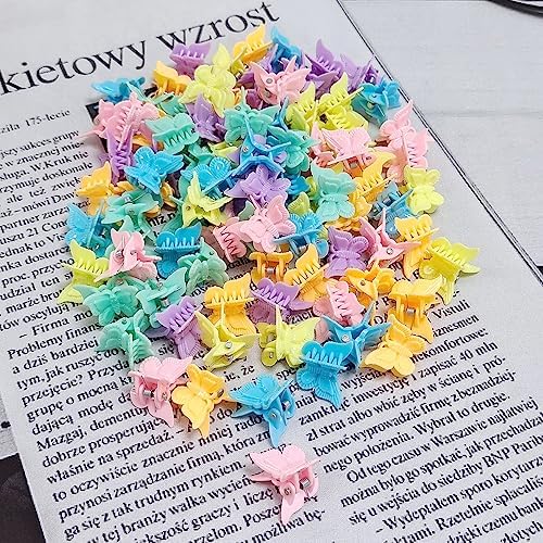 100 Pieces Assorted Color Butterfly Hair Clips, Beautiful Mini Butterfly Hair Clips Hair Accessories for Women and Girls (Macarons) - Image 4