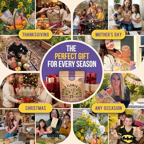 Organo Republic 25 Edible Flower Seeds Variety Pack for Indoor Outdoor Gardening - 8,000+ Non-GMO Heirloom Flower Seeds: Anise, Hyssop, Nasturtium, Pansy, Echinacea, Lavender, Chives & More - Image 5