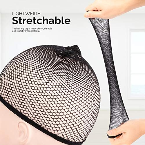 Fandamei 6PCS Wig Cap, 6PCS Black Mesh Wig Cap Net, Closed End Hair Mesh Net, Liner Weaving Caps for Women, Men, Kids, Wig Caps for Halloween, Cosplay - Image 5