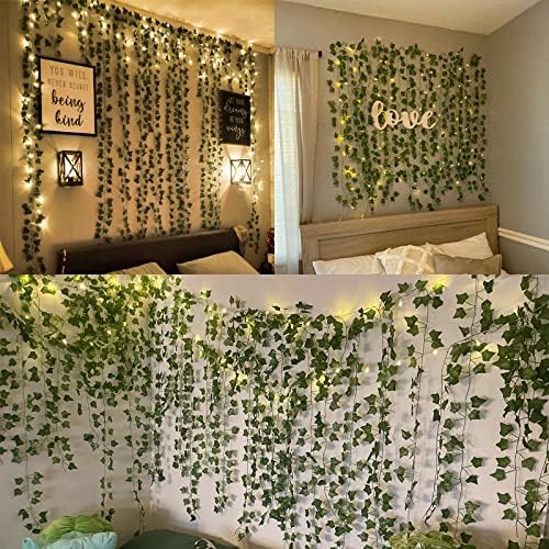 RECUTMS 24 Pack 172Ft Fake Ivy Vines with String Lights for Room Decor - Image 6