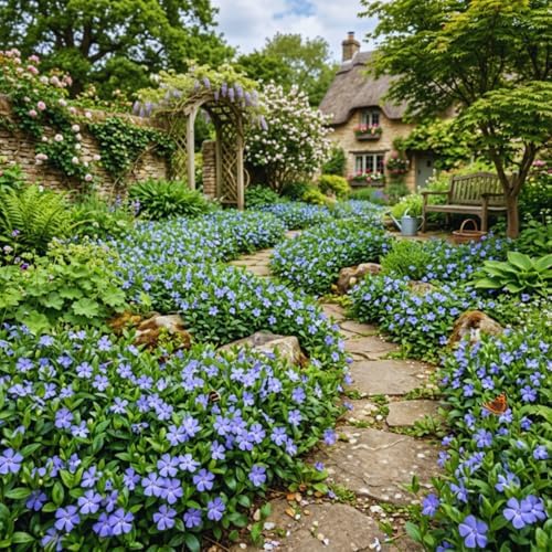 24 Vinca Periwinkle Plants, 6 Inch Tall, Ground Cover Flower Plant - Image 6