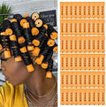 60pcs Perm Rods Set for Natural Hair Cold Wave Rods Hair Rollers for Women's Long Medium short Hair Curler Styling DIY Hairdressing Tools（Orange） by Alimiriam