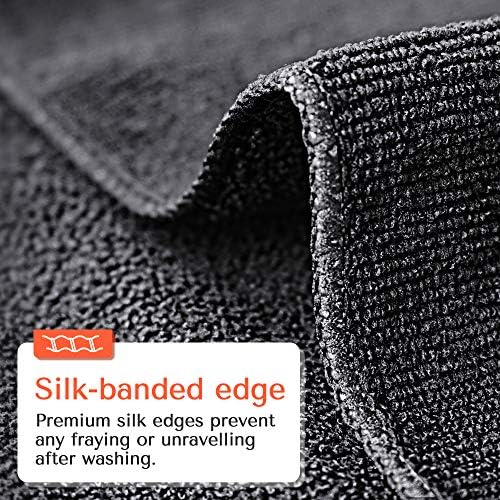 TASALON Microfiber Salon Hair Towels 10 Pack, 29" x 16" Ultra-Soft - Black - Image 5