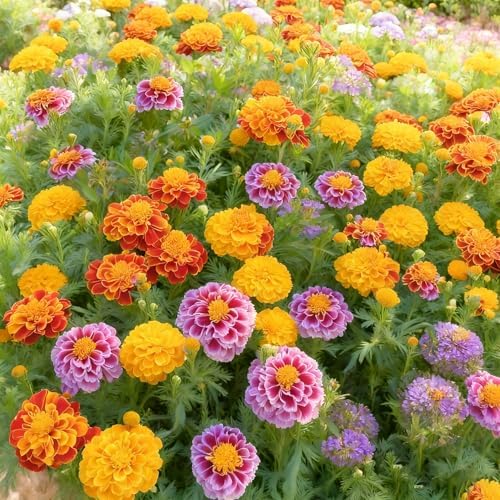 1000+ Marigold Seeds for Planting, Mixed Color Marigold Seeds Heirloom Garden Flower, Flower to Plant Open Pollinated Annual Flowers for Vibrant Annual Blooms Pots Outdoor Garden - Image 4