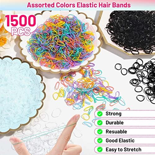 Hair Braiding Kit, 1512Pcs Small Hair Rubber Bands with Hair Loop Tool - Image 3