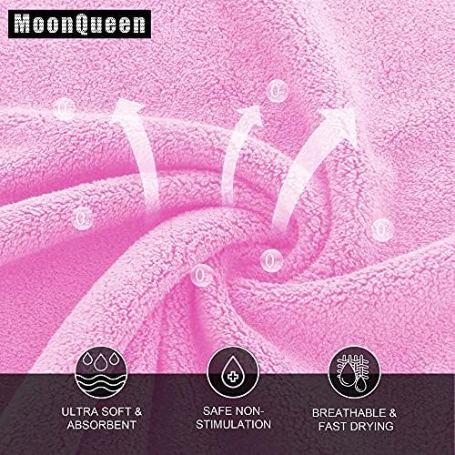 MOONQUEEN Ultra Soft Premium Washcloths Set - 12 x 12 inches - 24 Pack - Quick Drying - Highly Absorbent Coral Velvet Bathroom Wash Clothes - Use as Bath, Spa, Facial, Fingertip Towel (Frozen Berry) - Image 2
