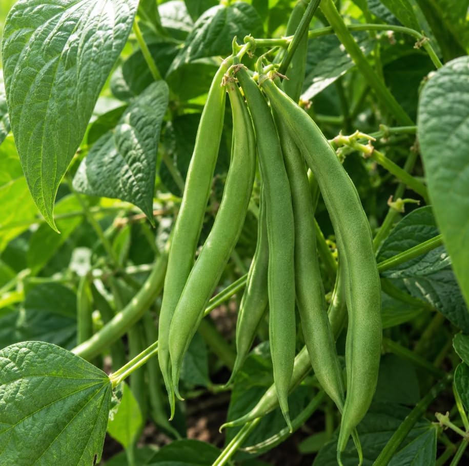 Green Bush Bean Live Plants, 2 Plants Per 4 Inch Pot, 3-6 Inches Tall, Vegetable Starter Plants for Garden Beds, Raised Beds and Containers - Image 2