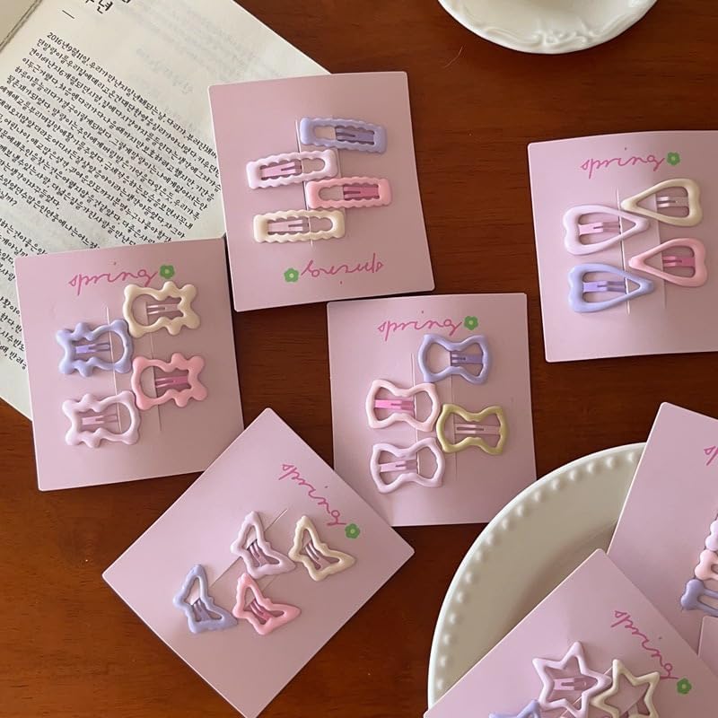 (36 Pcs) Super Cute Girls Hairpin, Mini Size Candy Color Butterfly Floral Flower Bowknot Star Hairpin Baby Girl Hair Clips Decoration Salon Hairstyle Hairdressing for Little Kids or Doll-Mix 1 - Image 3