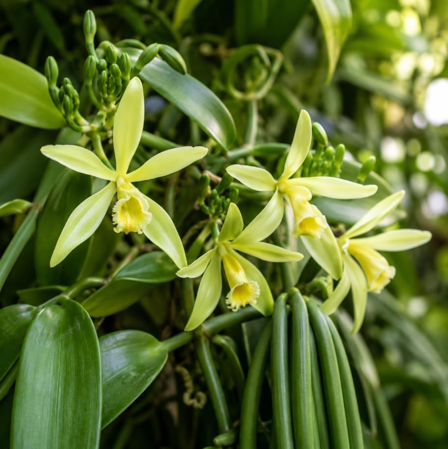 Green Vanilla Live Plant 4-8 Inch Tall, Tropical Climbing Orchid Vine, Fragrant Yellow Flower, Rare Live Houseplant, No Pot - Image 3