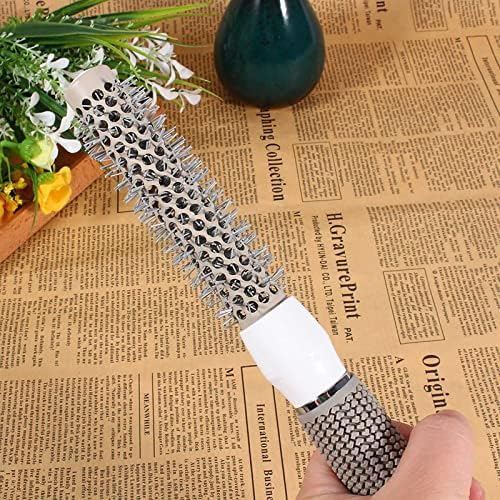 5 Optional Sizes,Curling Iron Brush 5 Sizes Salon Barber Brushes Temperature Resnt Ceramic Iron Comb Round Brush for Curly Tangled Hair Blow Drying (19#) - Image 7