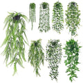 Der Rose 8Pcs Artificial Hanging Plants for Fuller Layered Wall Shelf Decor by DerRose