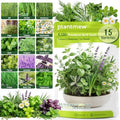 Herb Seeds 15-Pack – 4,500+ Heirloom Seeds for Planting – Indoor & Outdoor Herb Garden Kit with Basil, Cilantro, Rosemary, Thyme, Dill, Sage – Medicinal & Culinary Herb Seeds Variety Pack by PLANTMEW