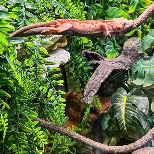 HERCOCCI Reptile Vines, Flexible Jungle Climbing Vines Terrarium Plastic Plants and Leaves Tank Accessories Decor for Gecko Snake Lizard Bearded Dragon Hermit Crab Frog - Image 5