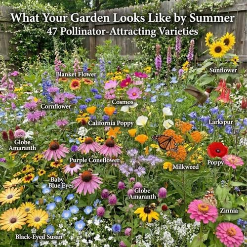 Seedboy Non-GMO Wildflower Seeds for Pollinators Bees Butterflies (2oz) - Image 3