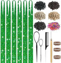 Green Hair Tinsel Kit for Girls Women Fairy Glitter Tinsel Hair Extensions by LEDIZE