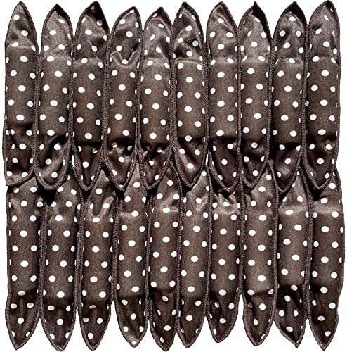 Aimin Soft Satin Sponge Rollers for Heatless Overnight Curls - No Heat Foam Curlers for Long Hair (30 pcs, black) by AiminHair