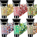 AROIC 6 Pack Glitter Gel 50ml – Face Body Hair Glitter for Festival by AROIC