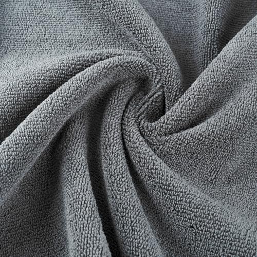 MICROFI New Microfiber Hair Drying Salon Towels, Quick Dry, Lint Free, 2 Pack 340 GSM (Gray) - Image 2