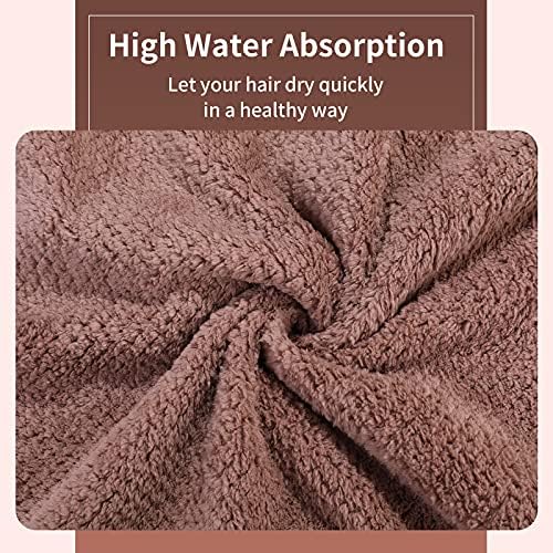 Microfiber Hair Towel Quick Dry Hair Towel Hair Drying Towels Suitable for All Kinds of Hair Ultra Absorbent Long and Thick Hair 19X39inch Dark Brown (1pcs) - Image 5