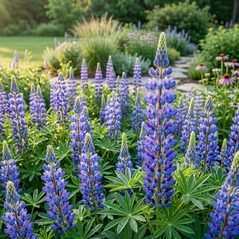 2 Wild Lupine Live Plant, 2-4" Tall in 3" Pot, Easy to Care, Grow Robust Blue Blooms for Butterflies Landscapes - Image 4