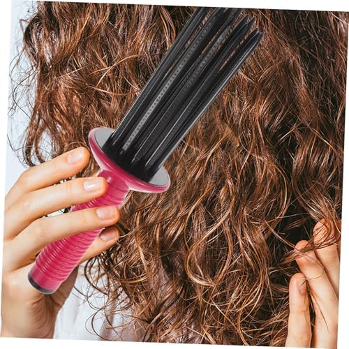 Fluffy Curling Comb for Voluminous Hair Styling Plastic Red - Image 4