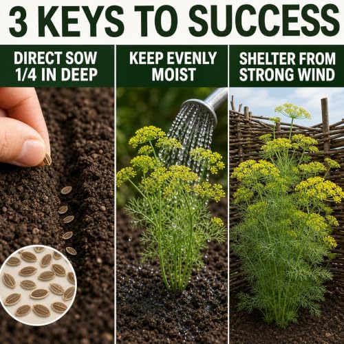 2000 Dill Seeds for Planting (Bouquet Variety) – Heirloom, Non-GMO, USA Grown Herb for Indoor/Outdoor Planting, Perfect for Pickling & Cooking by RDR Seeds - Image 5