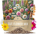 Cut Flower Garden Seeds - Extra Large 1 Ounce Packet - Over 7,500 Fresh Open Pollinated Non-GMO Wildflower Seeds - Long Lasting Annuals and Perennials with Bright Colors by SweetYards