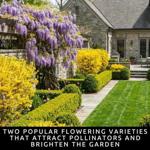 Live Plants Cherry, Wisteria, Apple, Raspberry, Blueberry, Forsythia. 12 Live Plants, 2 Plants of Each Variety, Fruit and Flowering Collection - Image 5