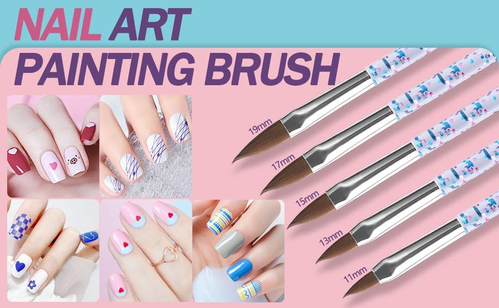 Artdone 35pcs Nail Art Pens brushes,Nail Art Tool Set,Nail Dotting Tools,Nail Dust Brush,Striping Nail Art Brushes for Long Lines,Nail Drawing Pen For Nail Design - Image 6