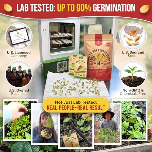 Organo Republic 14 Sweet & Hot Peppers Seeds Variety Pack - 1,030+ Non-GMO Heirloom Pepper Seeds for Outdoor and Indoor Home Gardening, Including Pepper Cayenne, Habanero, Jalapeno, Poblano, Serrano - Image 2