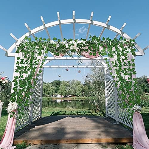 RECUTMS Fake Vines 24 Pack 173 FT Artificial Ivy Leaves Wall Decor Leaf Plants Greenery Garland Hanging Plant Vine Fake Leaf Vines for Room Garden Office Wedding Wall Decor - Image 4