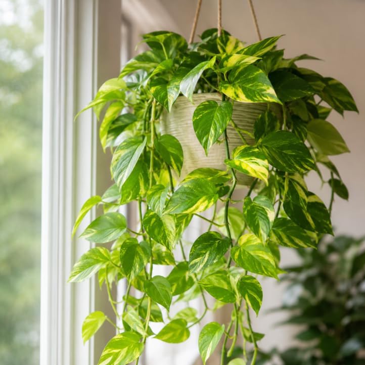 Live Golden Pothos Indoor Plant 4 Inch Pot, Tropical Vine with Variegated Leaves Plant for Indoor, Outdoor Garden - Image 6
