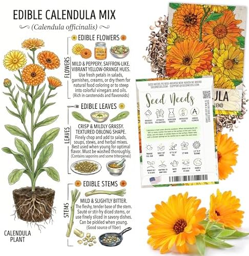 Seed Needs Edible Flower Seeds Variety Pack of 7 Wildflowers for Garnishing - Image 7