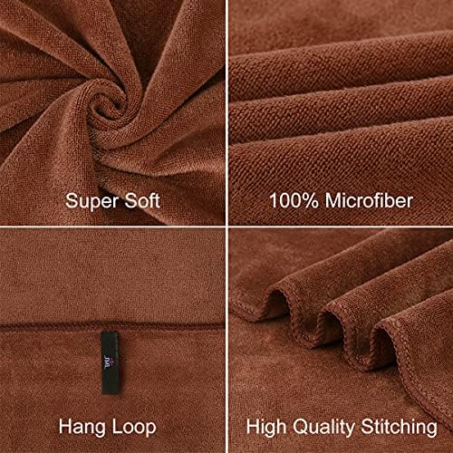 JML Bath Towels Set of 2, 30" x 60", Brown - Image 2