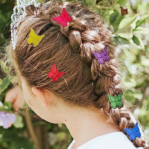 100 Pieces Assorted Color Butterfly Hair Clips, Beautiful Mini Butterfly Hair Clips Hair Accessories for Women and Girls (Matte Colors) - Image 5
