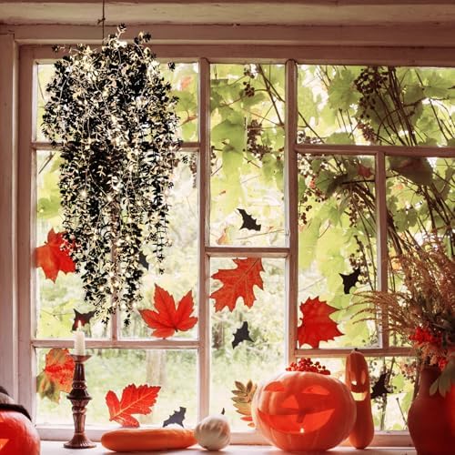 RECUTMS Black Hanging Fake Plants Artficial Vines Hanging Light Black Decor - Image 3