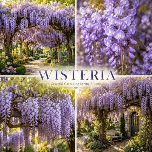 American Purple Wisteria Live Plant in 2.5 Inch Pot | 12-24 Inch Tall | Fast Growing Starter Plant | Easy-Care Climbing Vine for Landscapes, Fences & Outdoor Garden Décor - Image 3