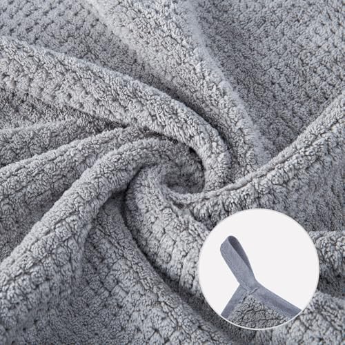 MaopaoBeauty Washcloth Set for Bathroom - Quick Drying - Ultra Soft Microfiber Absorbent Towel for Bath Fitness, Gym, Shower, Hotel, and Spa - 13x13 Inch | Set of 6, Grey - Image 4