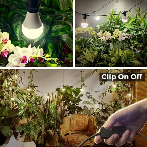 Hanging Grow Light, 3 Grow Light Bulbs with 8.86ft Power Cord - Image 2